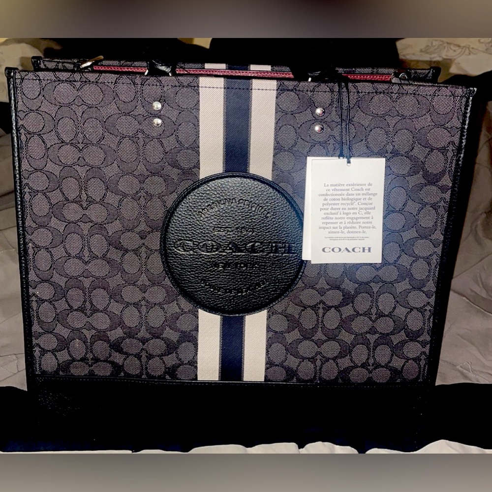 Black And Blue Medium Coach tote